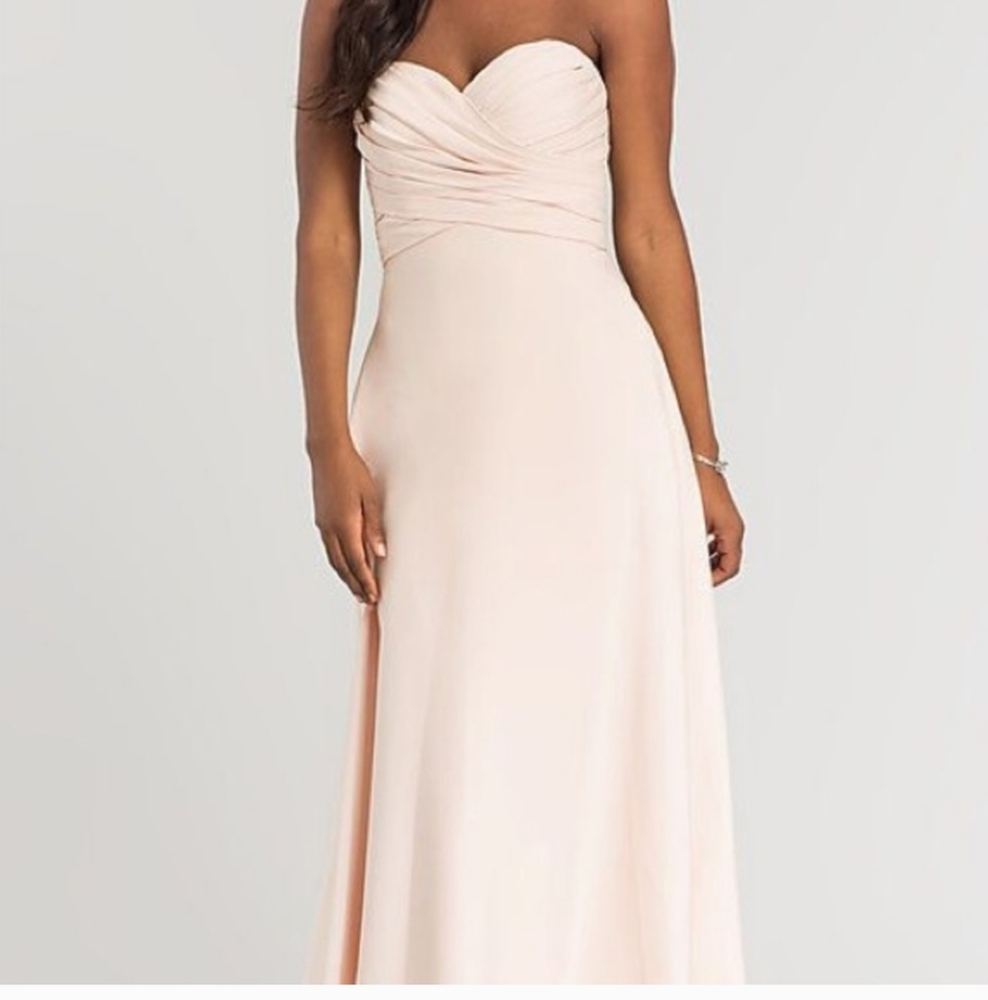 Pink One Shoulder Sleeveless Gown for Brides